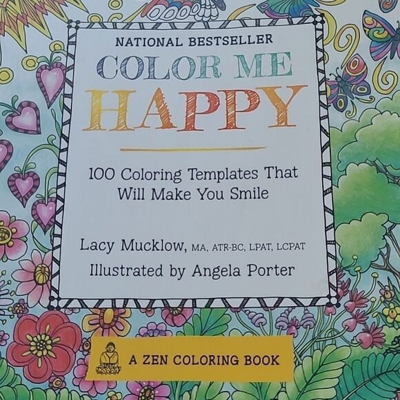 Color Me Happy Zen Coloring Book 100 Coloring Templates That will Make You Smile - Picture 3 of 6